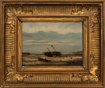 Unknown artist 19th century, The pulled boat.