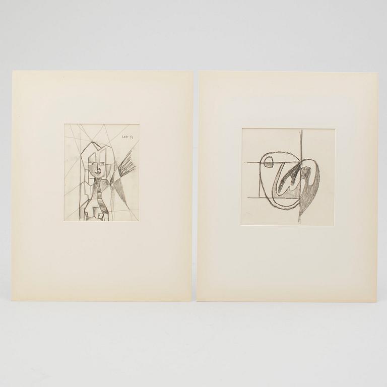 LARS ENGLUND, Pencil, 2, one signed and dated -51.