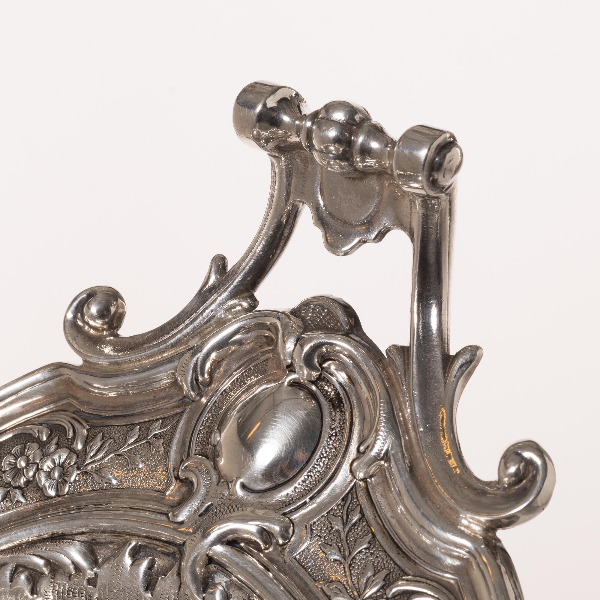 A sterling silver Rococo style bowl, 20th century.