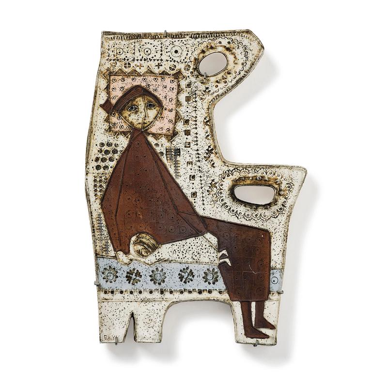 Rut Bryk, "The Armchair", a stoneware relief, Arabia, Finland, ca 1957.