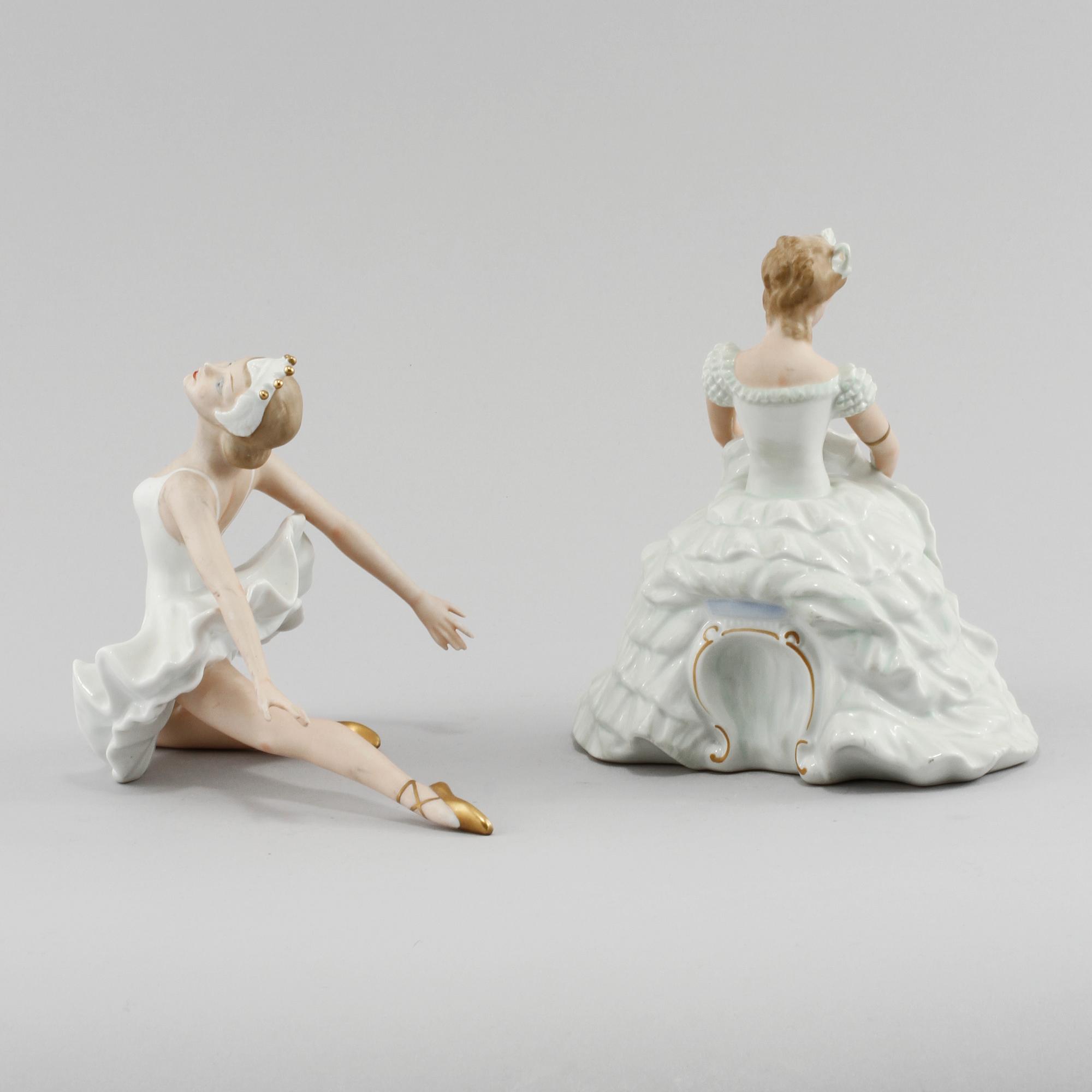 FIGURINER, 2 st, porslin, Wallendorf, tyskland, 1900-tal.