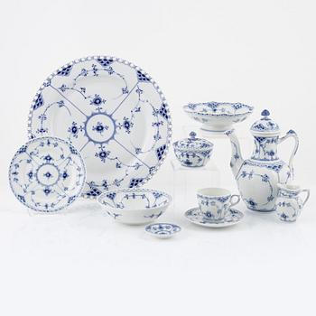 A 38-piece 'Musselmalet' porcelain coffee service, Royal Copenhagen, Denmark.