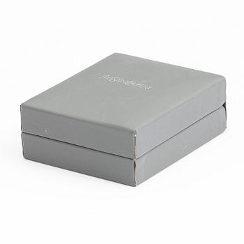 YVES SAINT LAURENT, RING och HALSBAND, sterling silver, glasstenar. Märkt YSL, Made in France.