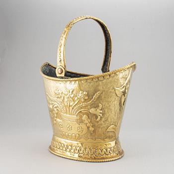 A mid 19th century brass flower basket.