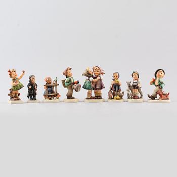 FIGURER, 8 st, porslin, MJ Hummel, Goebel, 1960-/70-tal.