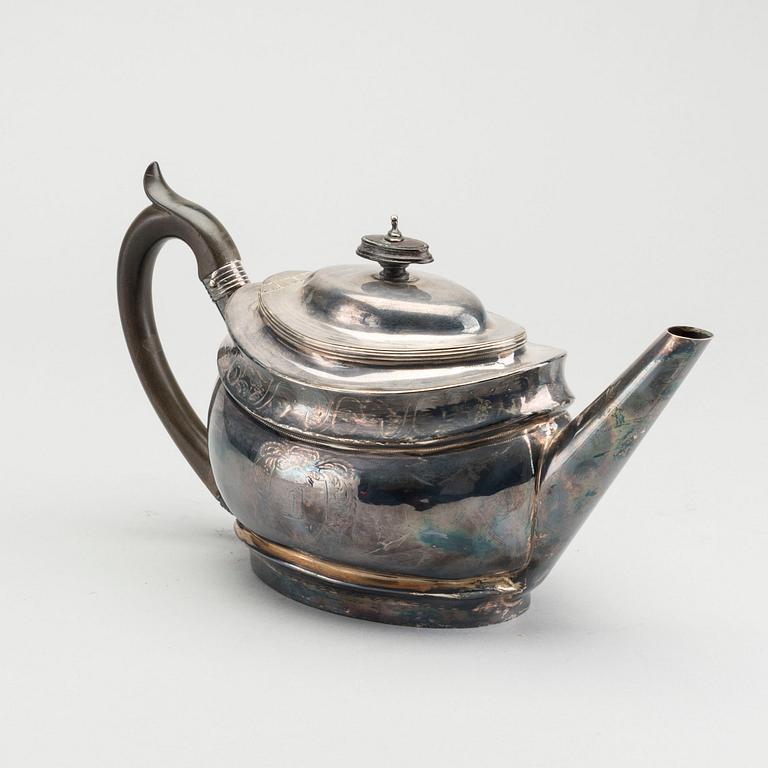 TEA POT, silver, Solomon Hougham London England 1801.