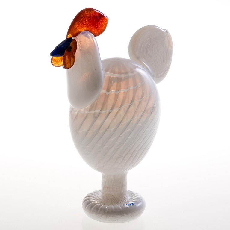 OIVA TOIKKA, a glass bird, 'Kieku' signed O. Toikka Nuutajärvi.