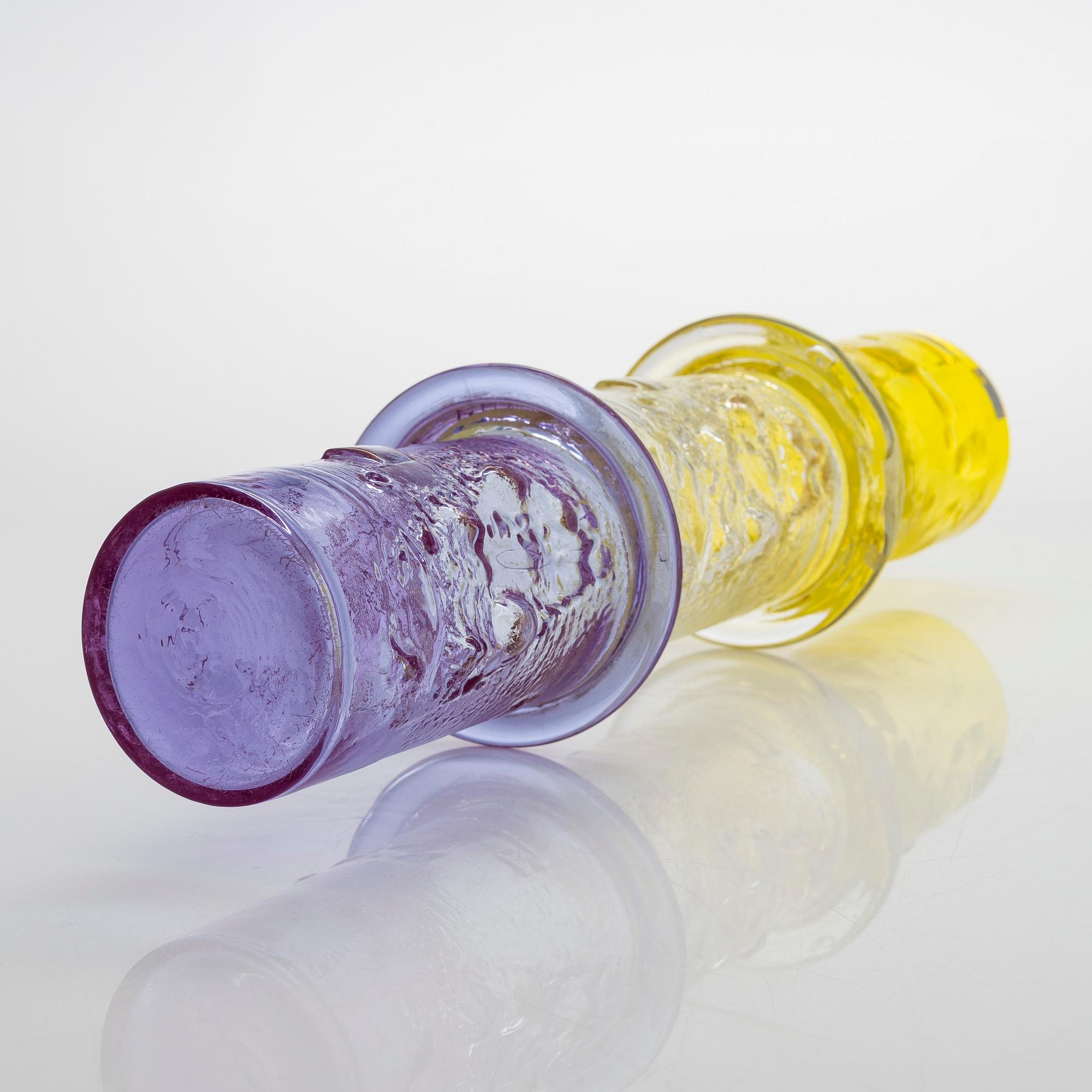 Oiva Toikka, maljakko, "Bambu", signeerattu Oiva Toikka, Nuutajärvi Notsjö.