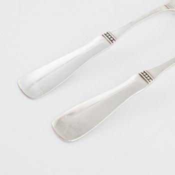 Gafflar 13 st, skedar 10 st, "Uppsala", silver, MGAB, 1900-talets andra hälft.