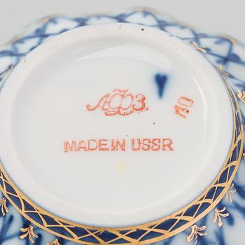 Teservis, 9 delar, "Cobalt Net", Lomonosov, Sovjetunionen.