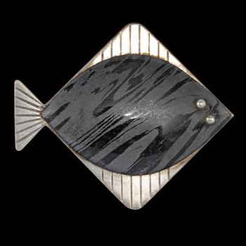 BROSCH, silver, Stenlya, Stockholm, 1966. Vikt 32 g.