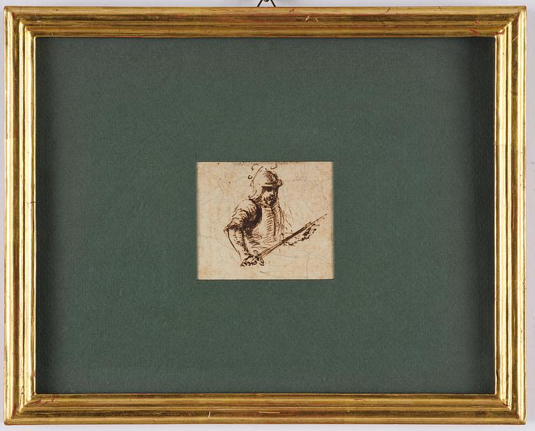 Salvator Rosa, attributed to, Man in armour.