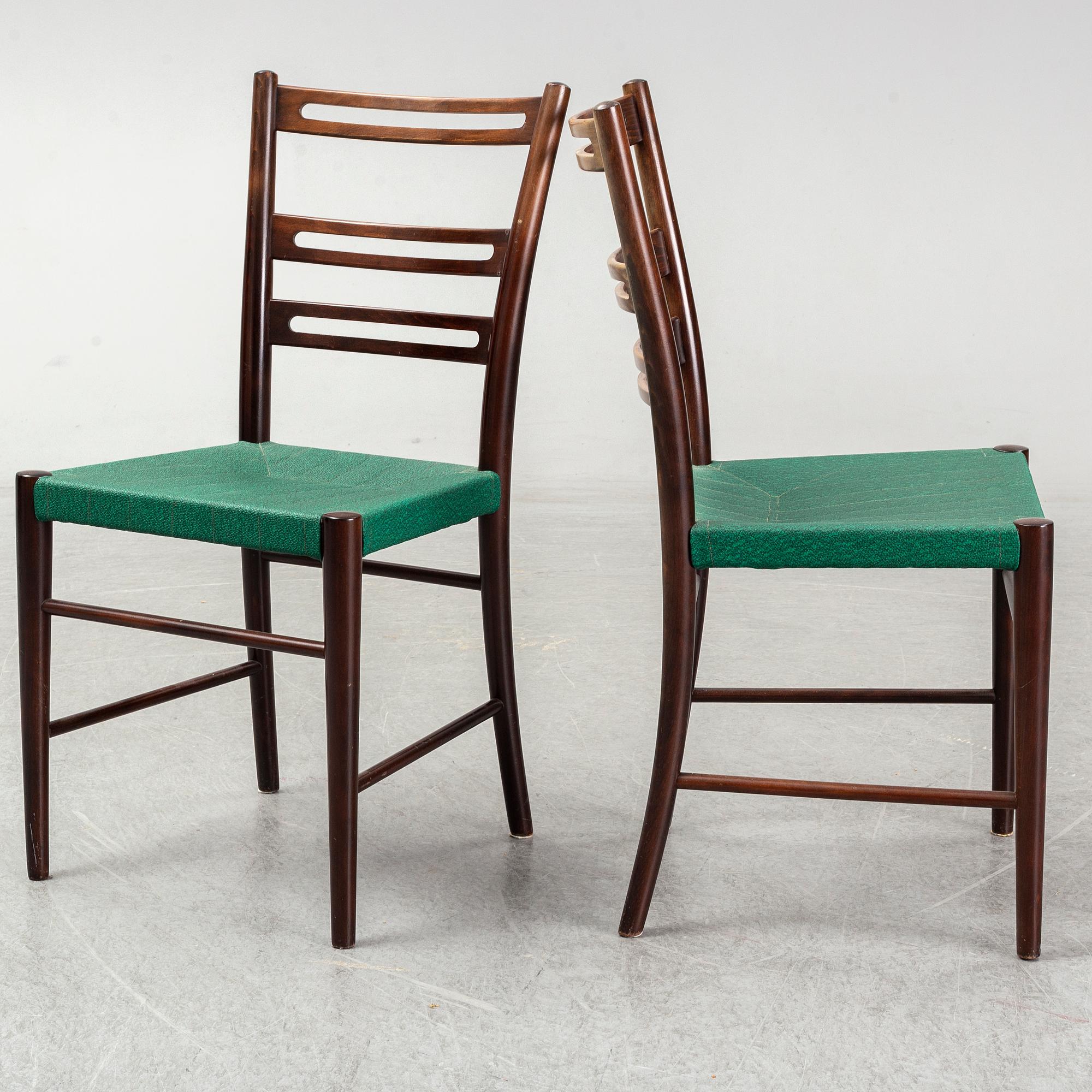 Four 1930s/1940s chairs by Gemla, Sweden.
