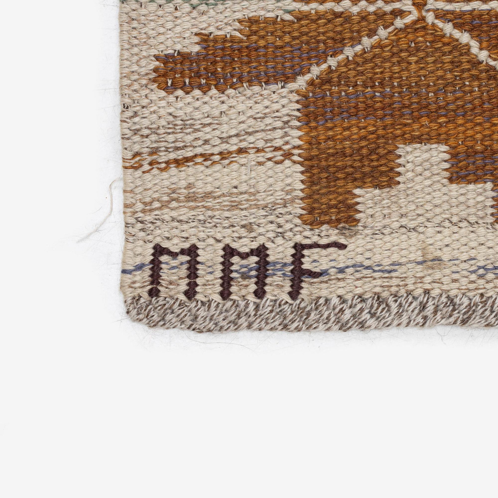 Märta Måås-Fjetterström, a 'Höstmattan' carpet, flat weave, c. 295 x 182 cm, signed MMF.