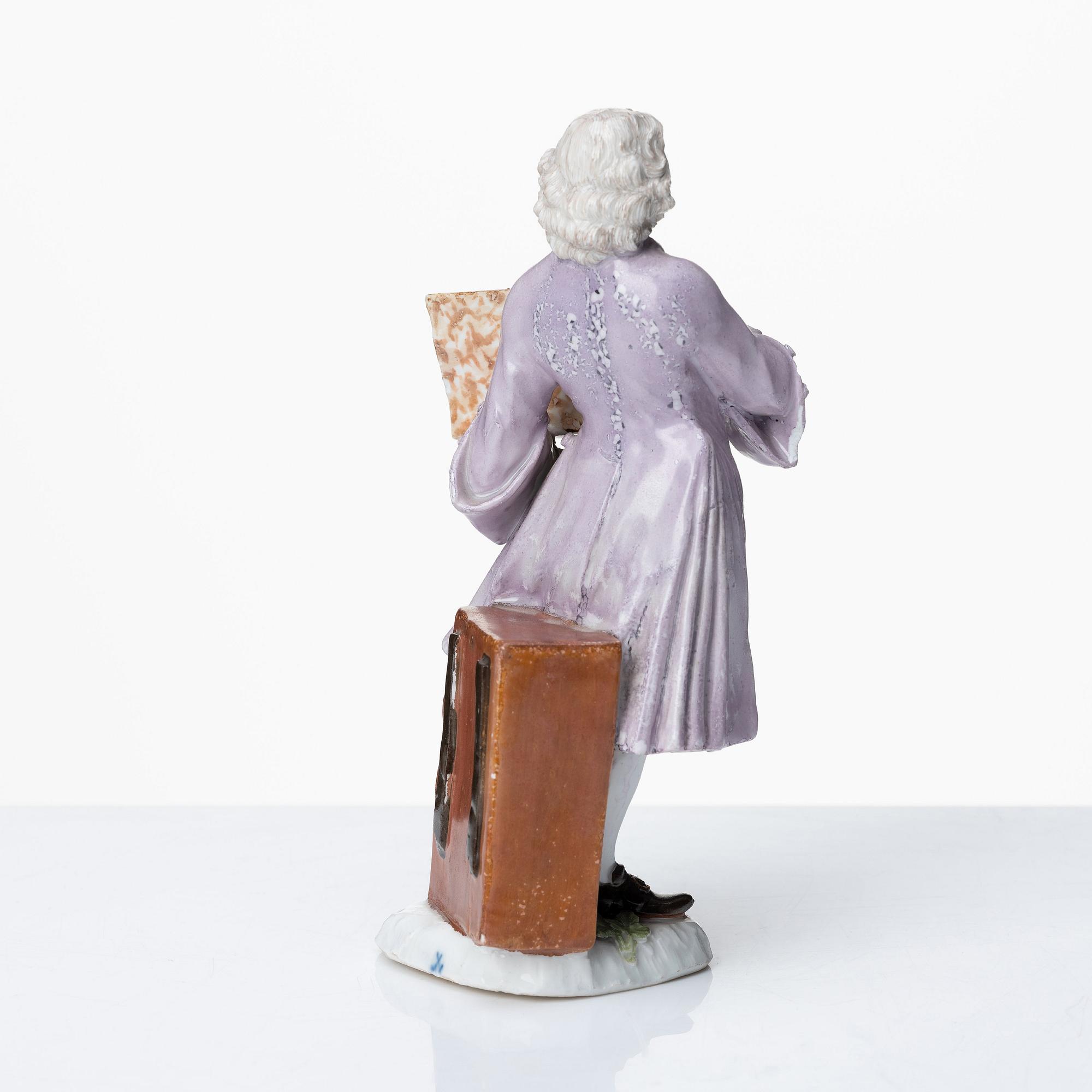 Figurin, porslin. Meissen, "Crie de Paris", 1745. Krimskramsförsäljaren.