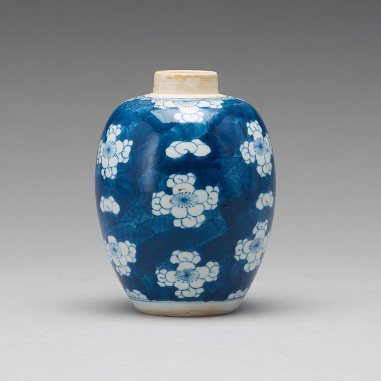 A blue and white jar, Qing dynasty, Kangxi (1662-1722).