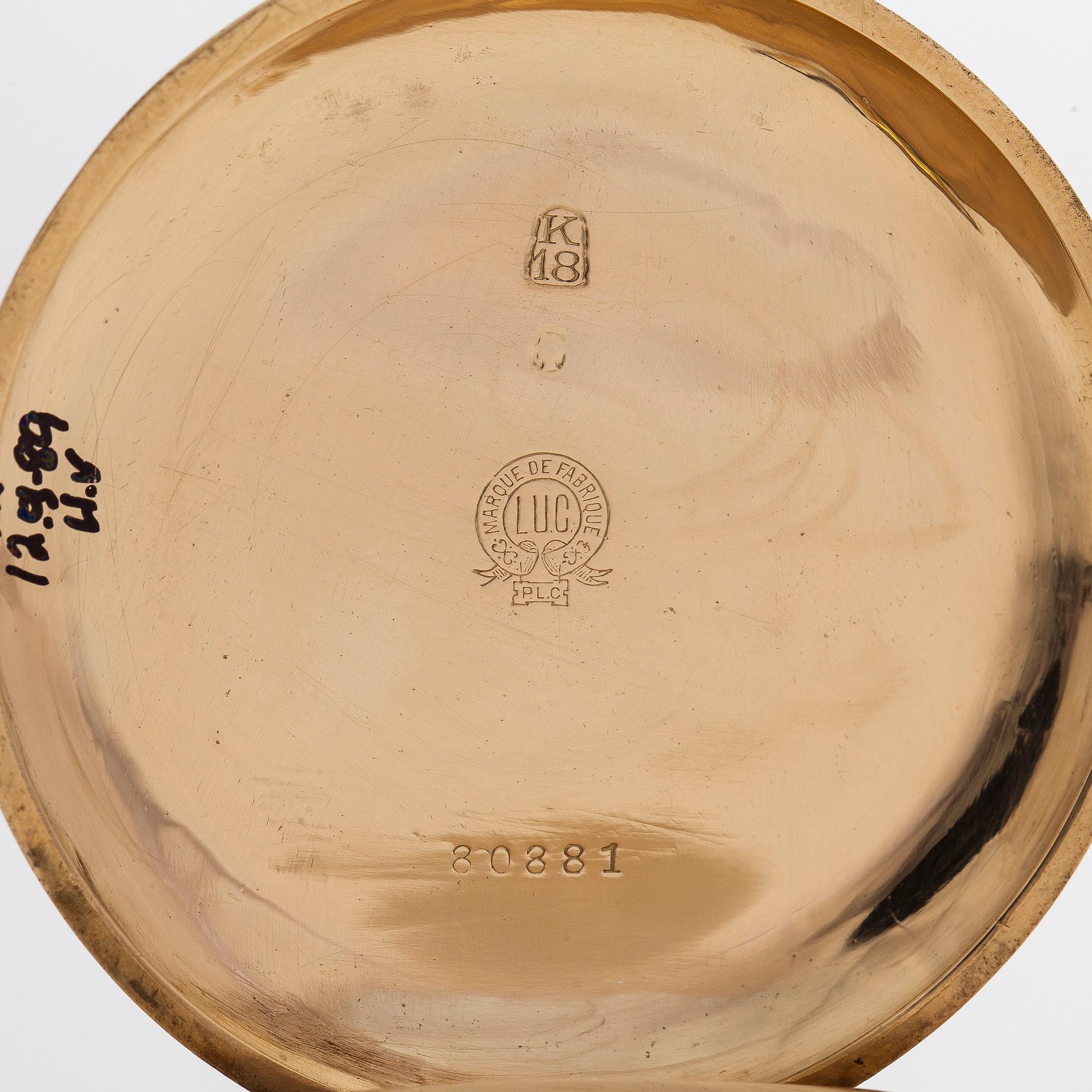 L.U.C. (Louis-Ulysse Chopard), taskukello, savonette, 51,5 mm.