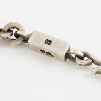 Smyckesset, örhängen, collier, silver.