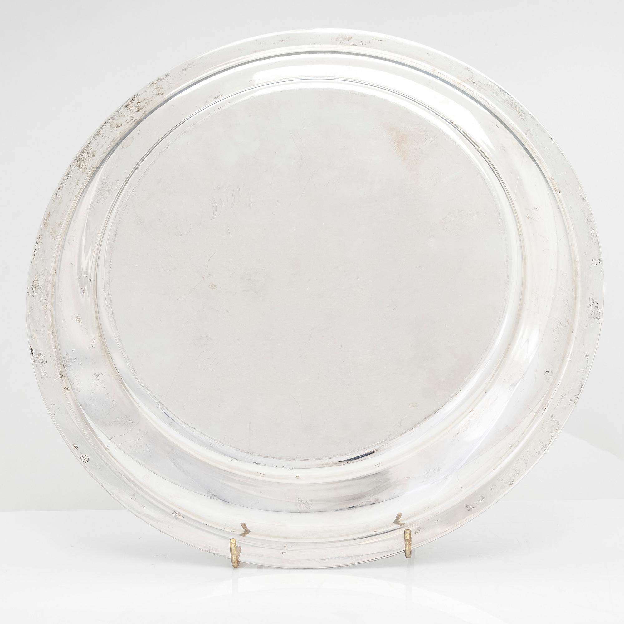 Tray / dish, silver, Finnish import marks.