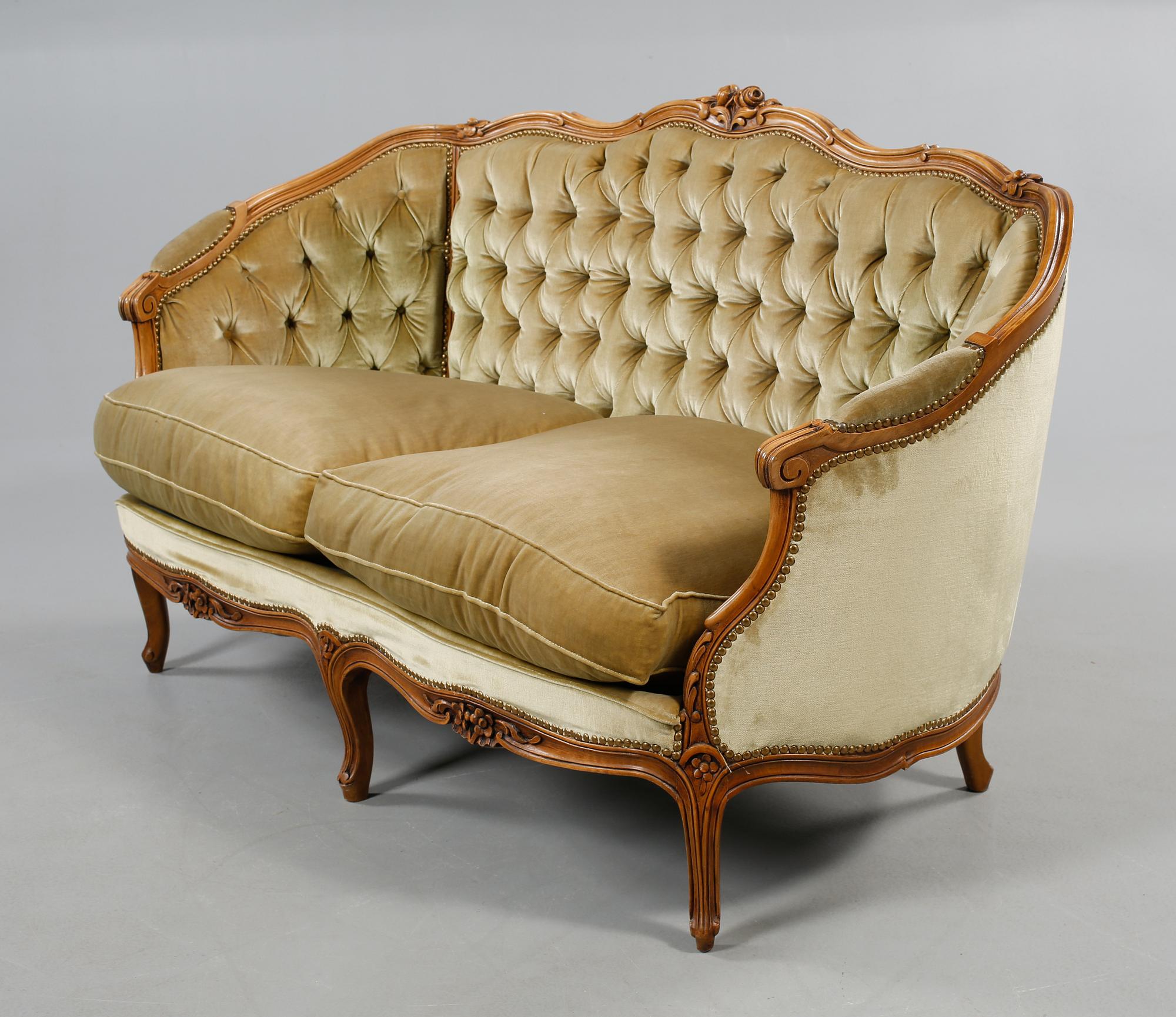 SOFFGRUPP, rokokostil, omkring 1900-talets mitt.