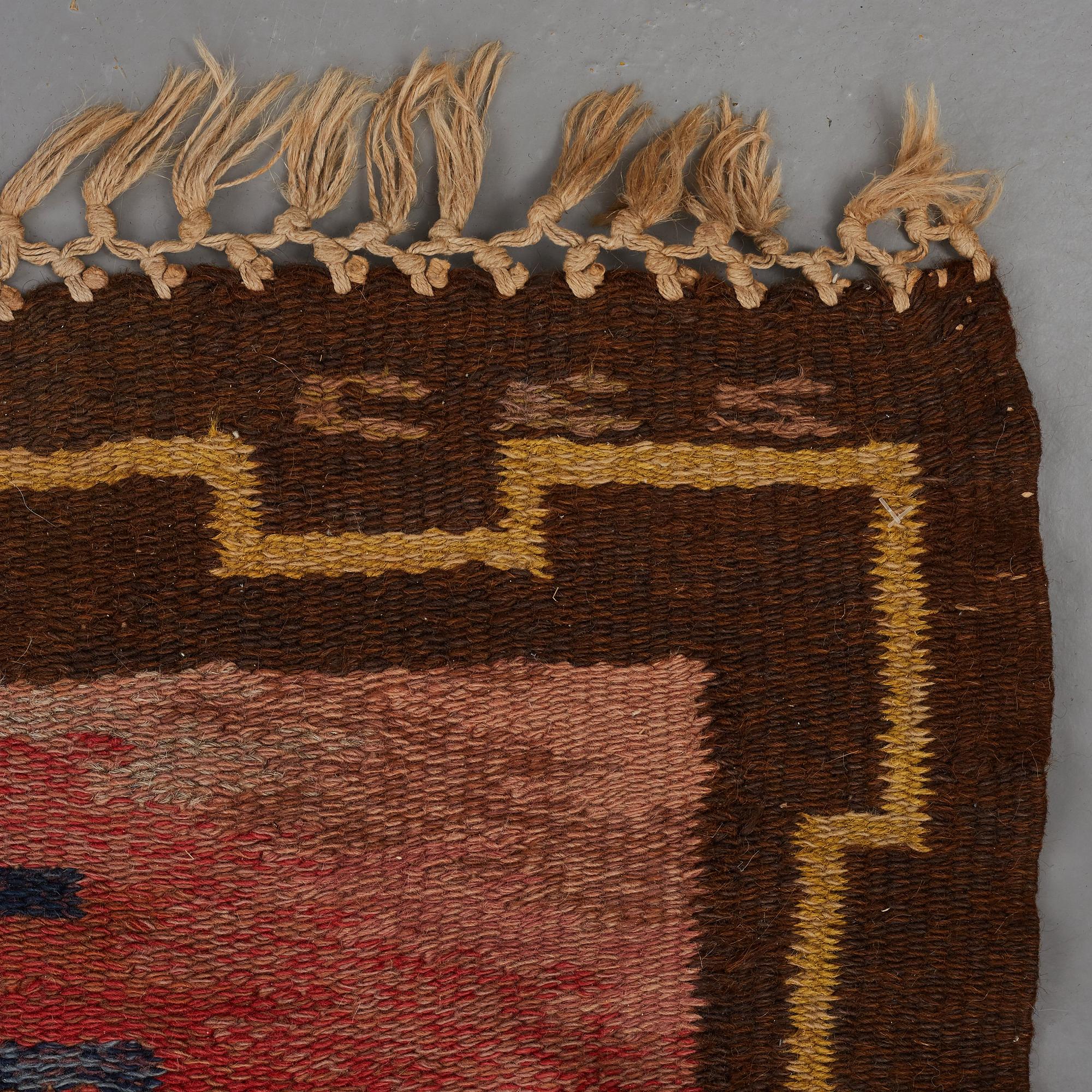 CARL EDVIN SVENSSON, MATTA, rölakan, ca 303,5 x 195,5 cm, signerad CES (Carl Edvin Svensson), Sverige 1920-30-tal.