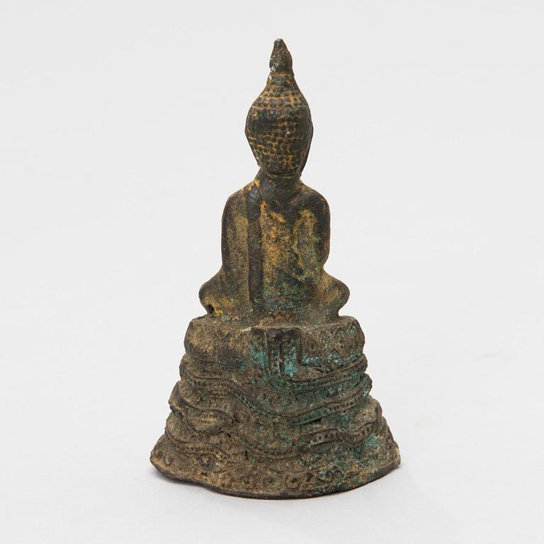 Buddha sculpture, brass, Thailand first half of the 20th century.