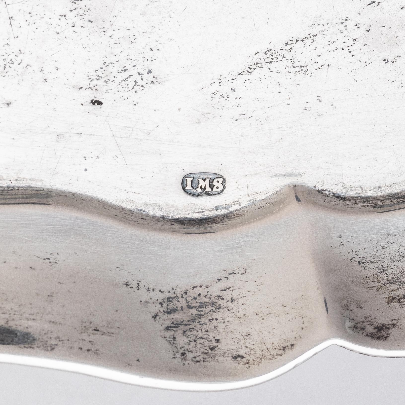 An 18th century silver tazza, mark of Johann Martin I Satzger, Augsburg 1747-1749.