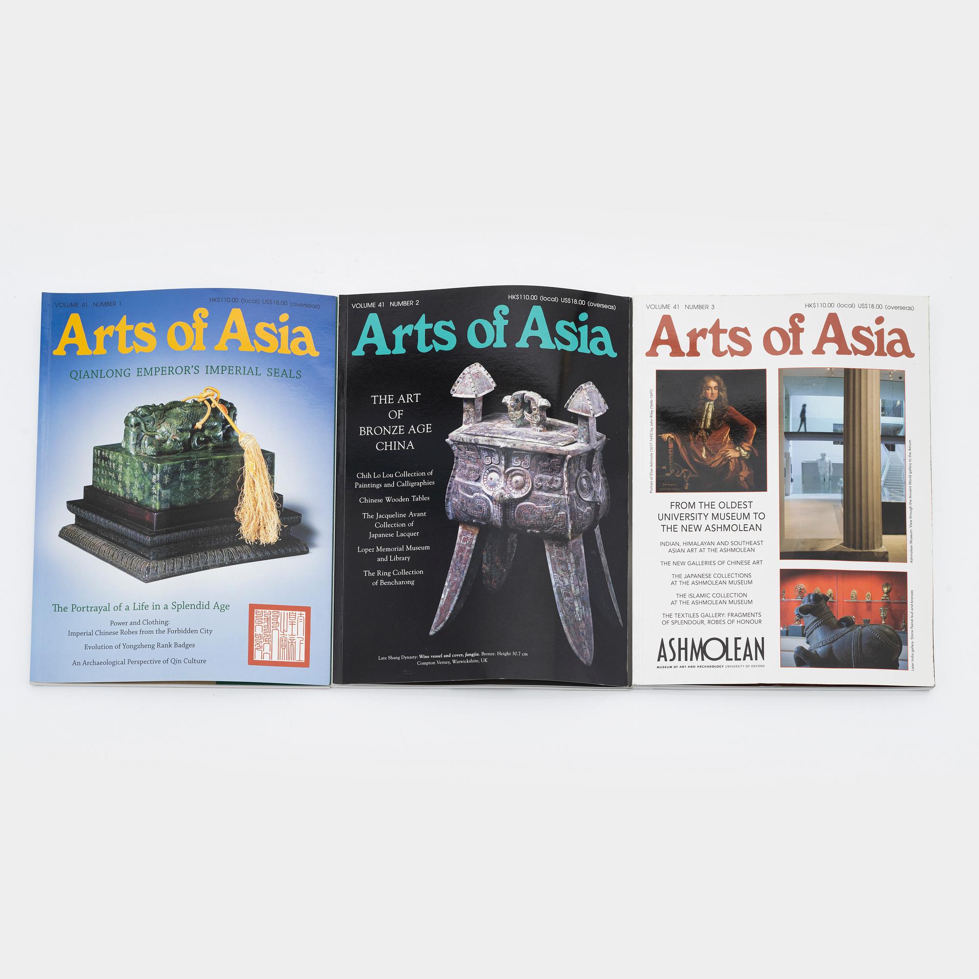 A set of 63 Arts of Asia magazines, from the period 2001-2011.