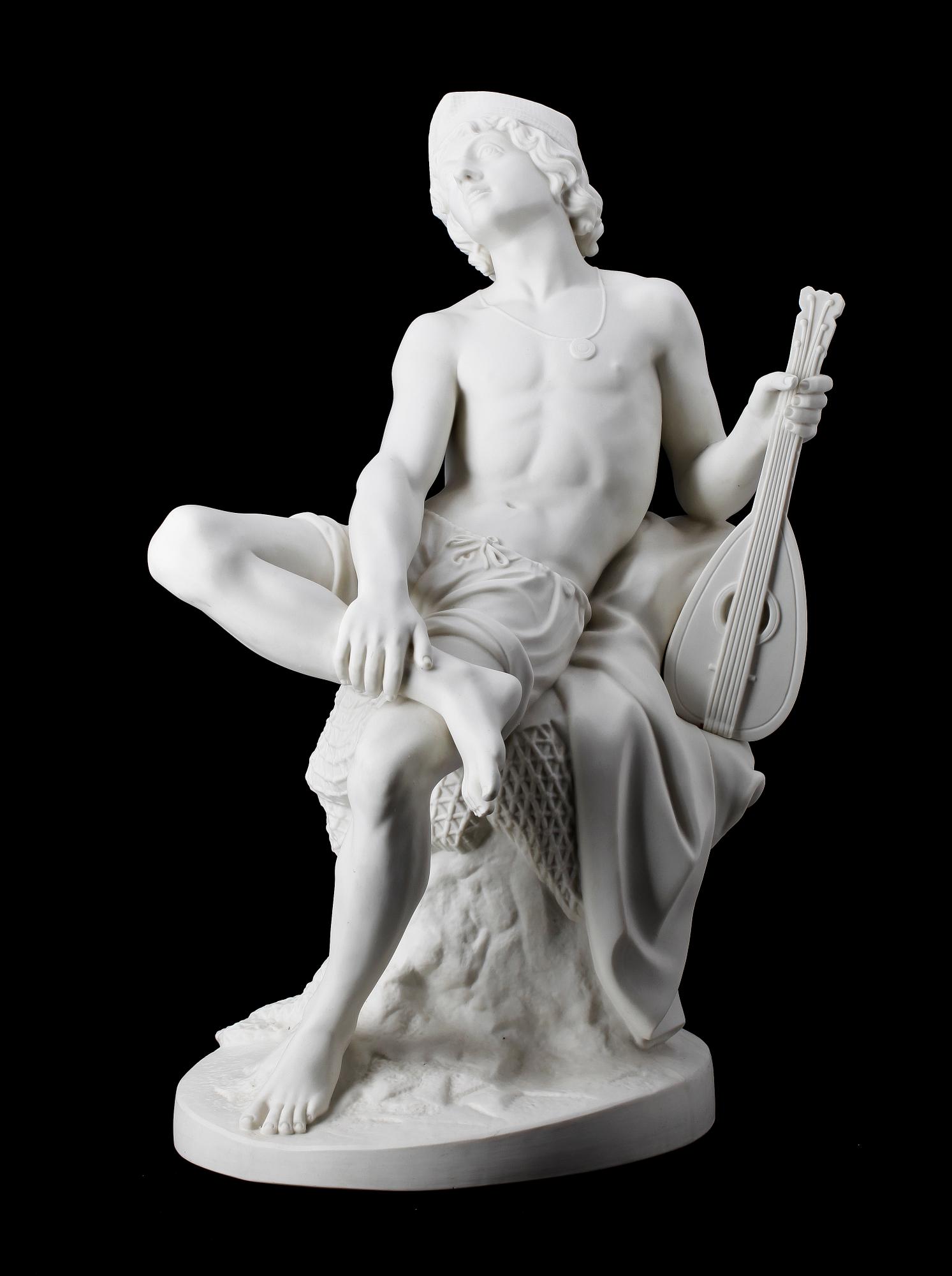 SKULPTUR, parian, Gustafsberg 1907.