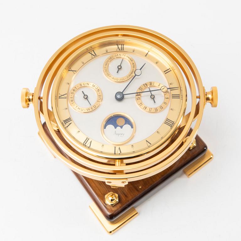 Asprey, calendar clock, late 20th century.