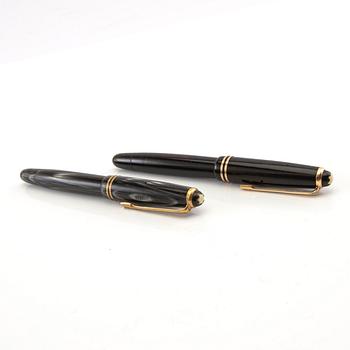 Montblanc fountain pens, 2 pcs, 242 G M and 244 G M.