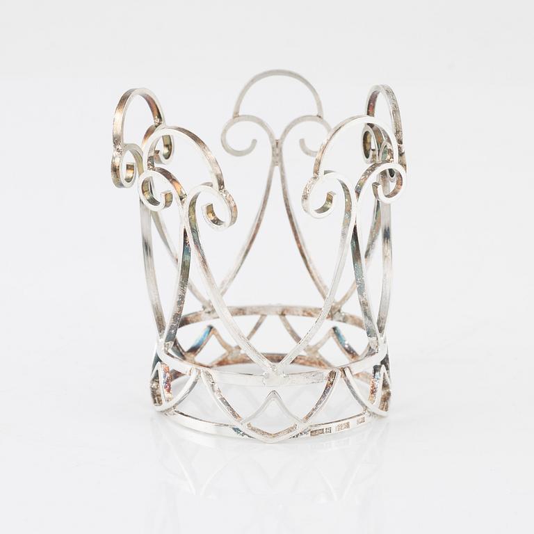 A Swedish Silver Bridal Crown, Guldsmedjan Steve Drottmar, Malmö 1989.