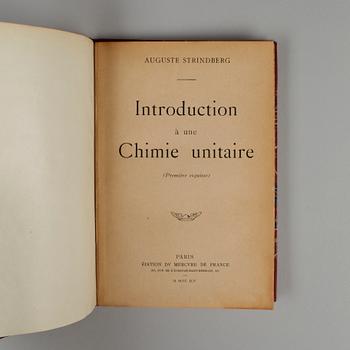 BÖCKER, 2 vol, bla "Bréviaire Alchimique" av August Strindberg, Paris 1912.