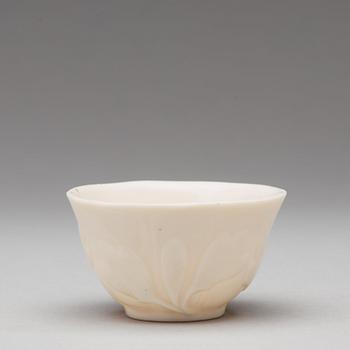 A blanc de chine cup, Qing dynasty, 18th Century.