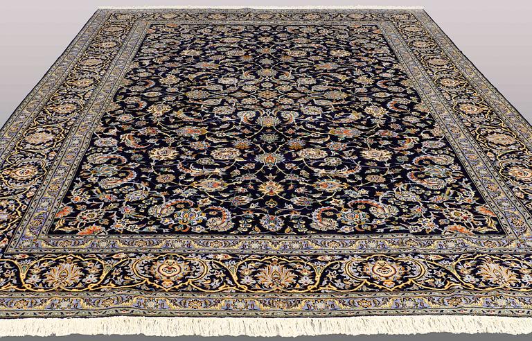 A carpet, Keshan, ca 417 x 321 cm.