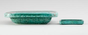 FAT, 2 st, stengods, Argenta, Gustavsberg, 1900-talets mitt.