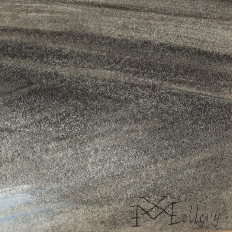 XAVIER MELLERY, attributed,  watercolour on paper, signed.