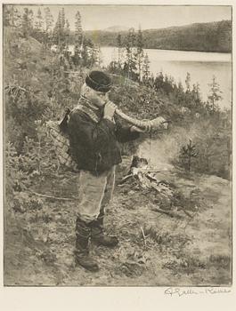Akseli Gallen-Kallela, heliogravure, signed in pencil.