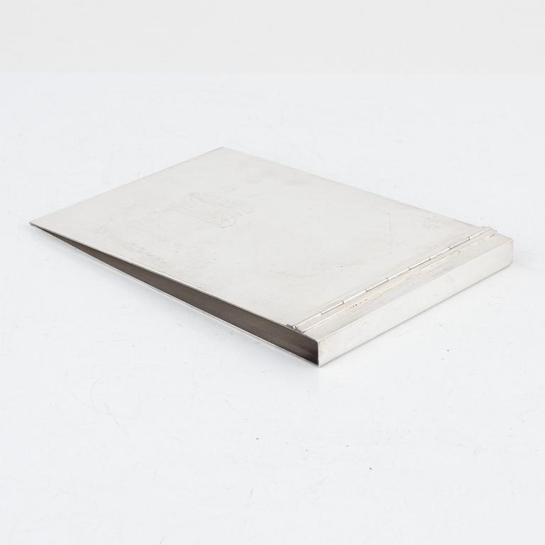 Wiwen Nilsson, a sterling silver cover to a note book, Lund, Sweden, 1949.