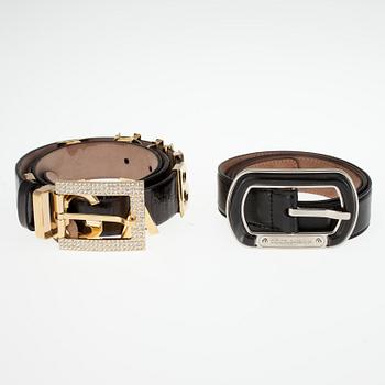 BÄLTE, 2 stycken, Dolce & Gabbana.