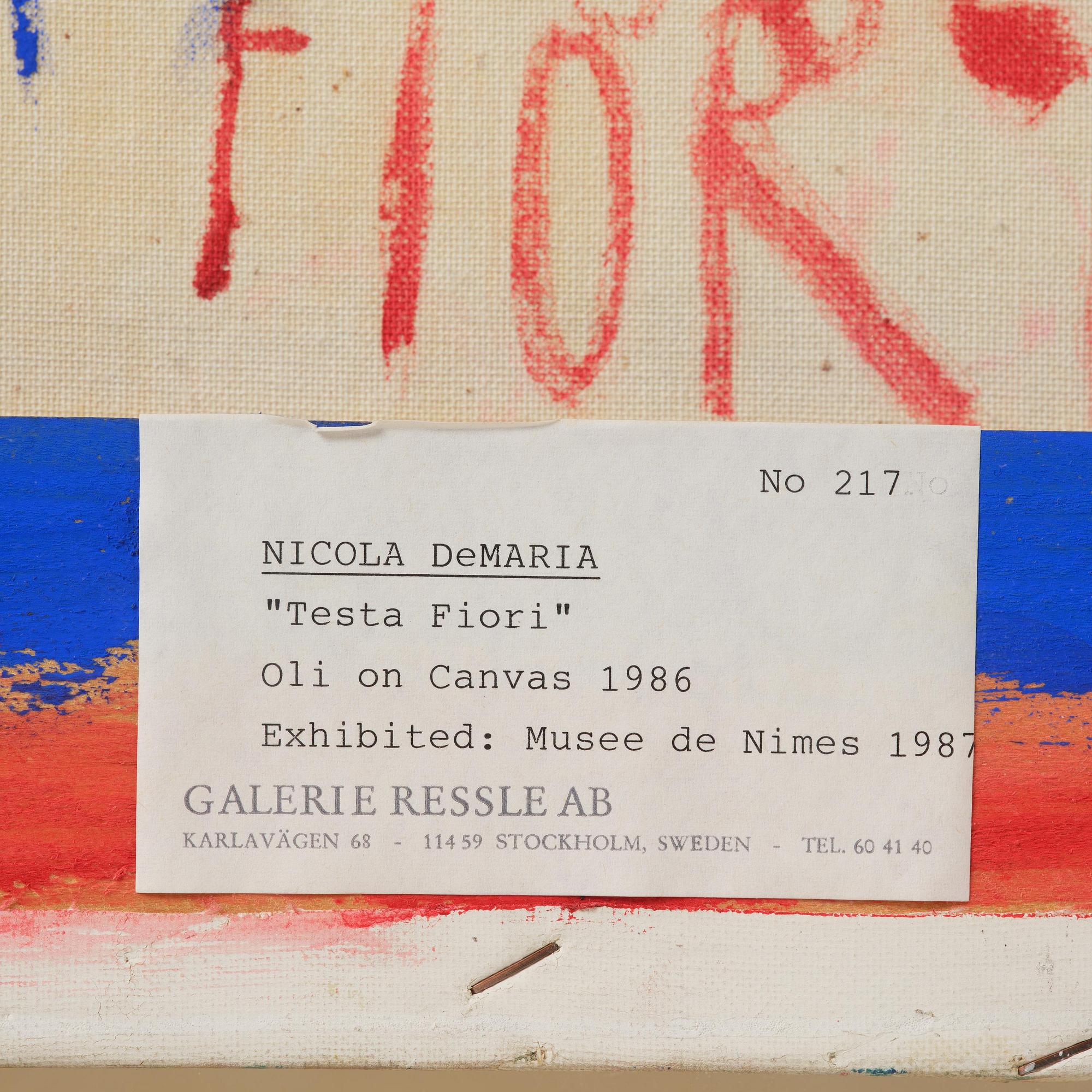 Nicola de Maria, "Test Fiori".