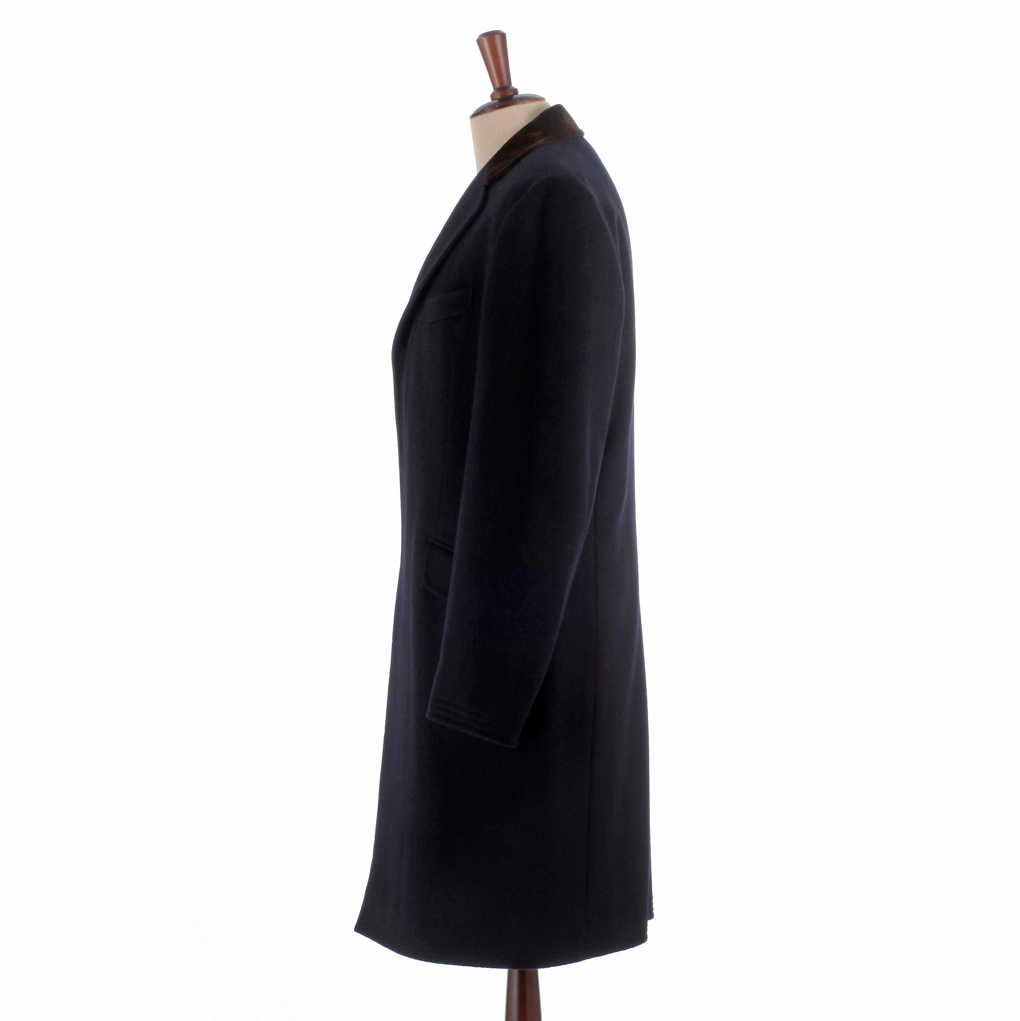 PARK HOUSE, a dark blue wool and cashmere coat / covert coat, storlek 50.