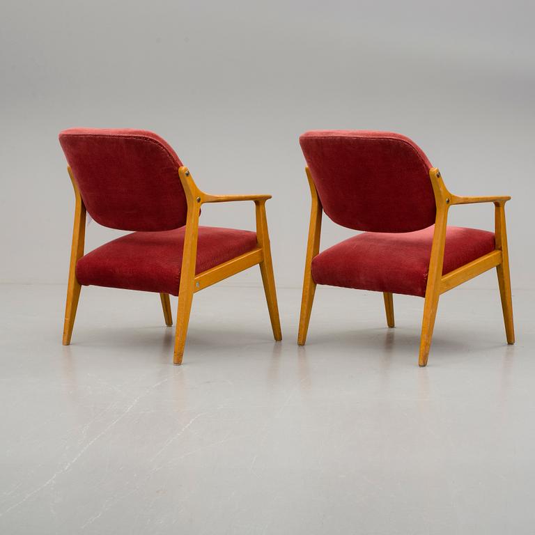 FÅTÖLJER, ett par, 1960/70-tal.