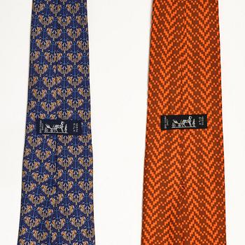 Hermès, ties, 2 pcs.