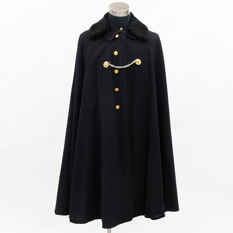 A Finnish naval officer's mess uniform and cape, second half of 20th Century.