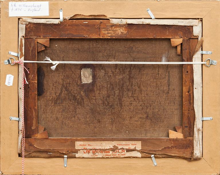 J.H WILLIAMSHURST, tillskriven, olja på duk, monogramsignerad, 1800/1900-tal.