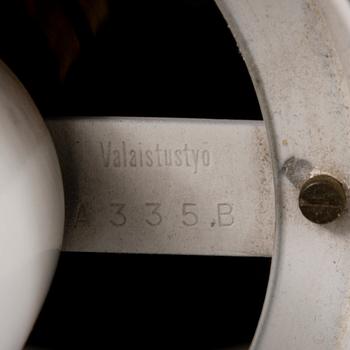 ALVAR AALTO, A pendant 'A335B' ceiling light for Valaistustyö, Finland.