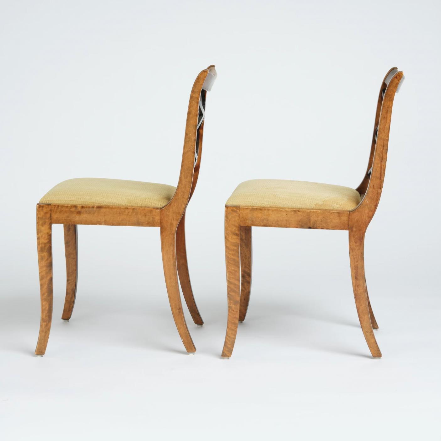 Carl Malmsten, a pair of chairs, Swedish Grace, Svenska Möbelfabrikerna Bodafors, 1920s,.