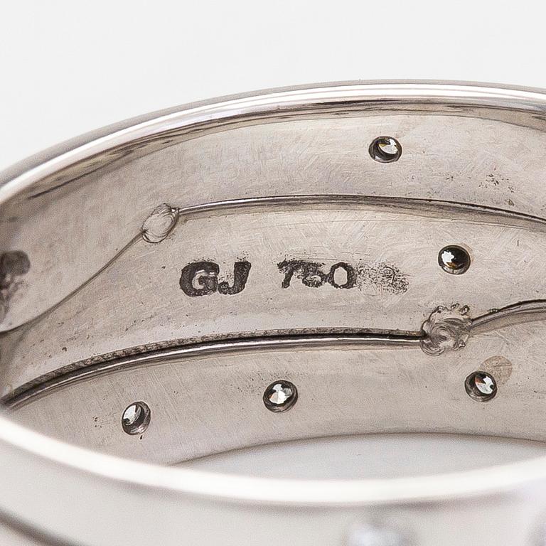 Georg Jensen, ring, "Fusion", 18K vitguld och diamanter tot. ca 0.18 ct.