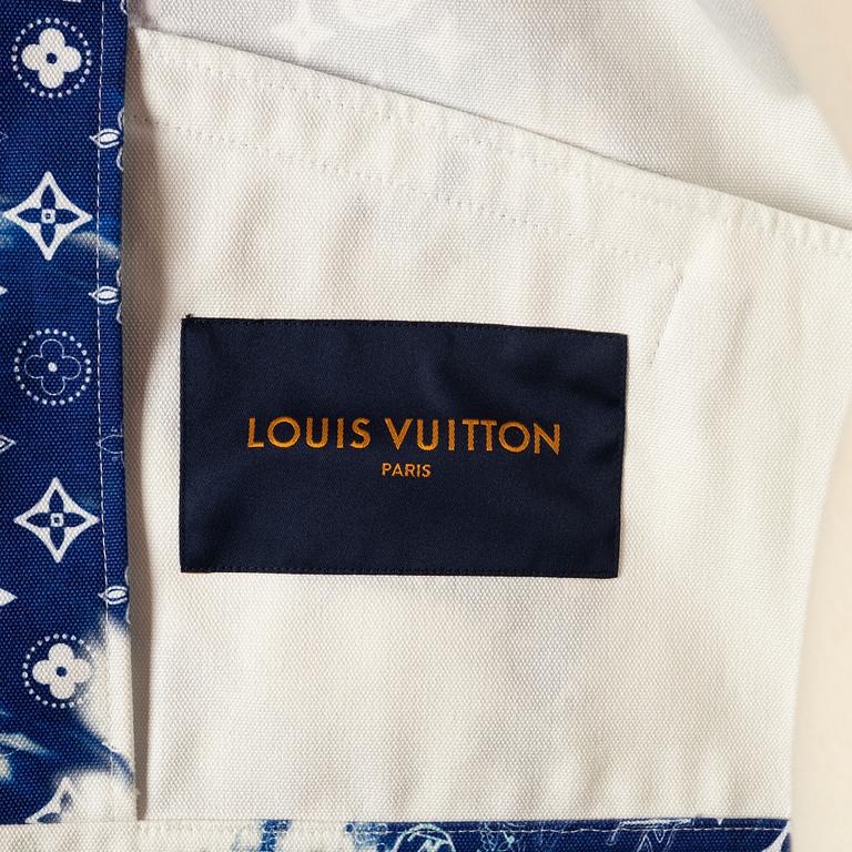 Louis Vuitton, jacka, "Monogram Bandana Mix Leather Denim Jacket", 2022 collection by Virgil Abloh, storlek 46.